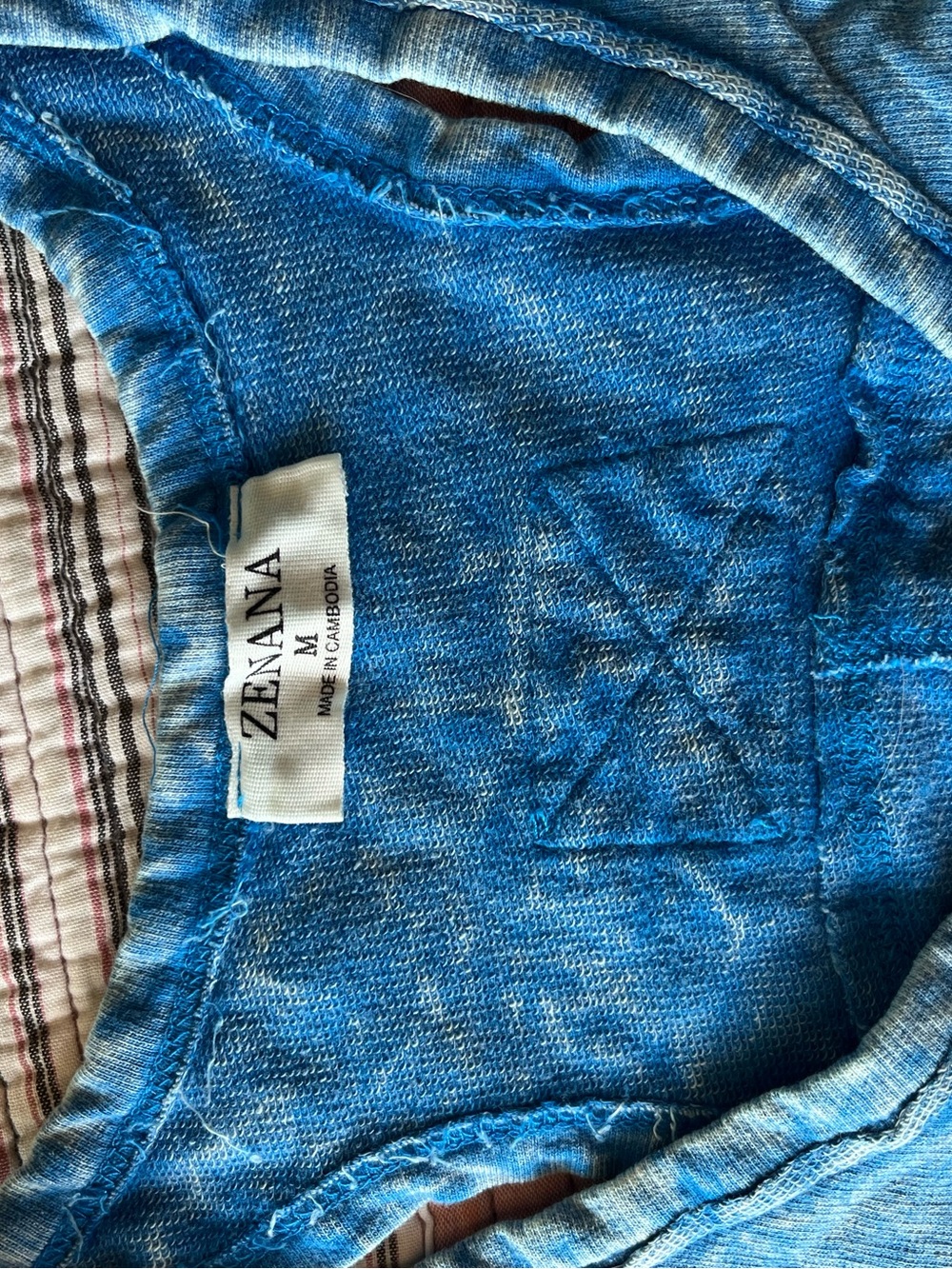 Zenana Sky Blue Mineral Wash Raw Edge Tank Top 100% Cotton S L * - Picture 3 of 4